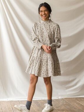 OLIVE Brushed Cotton Blossom Dress Large